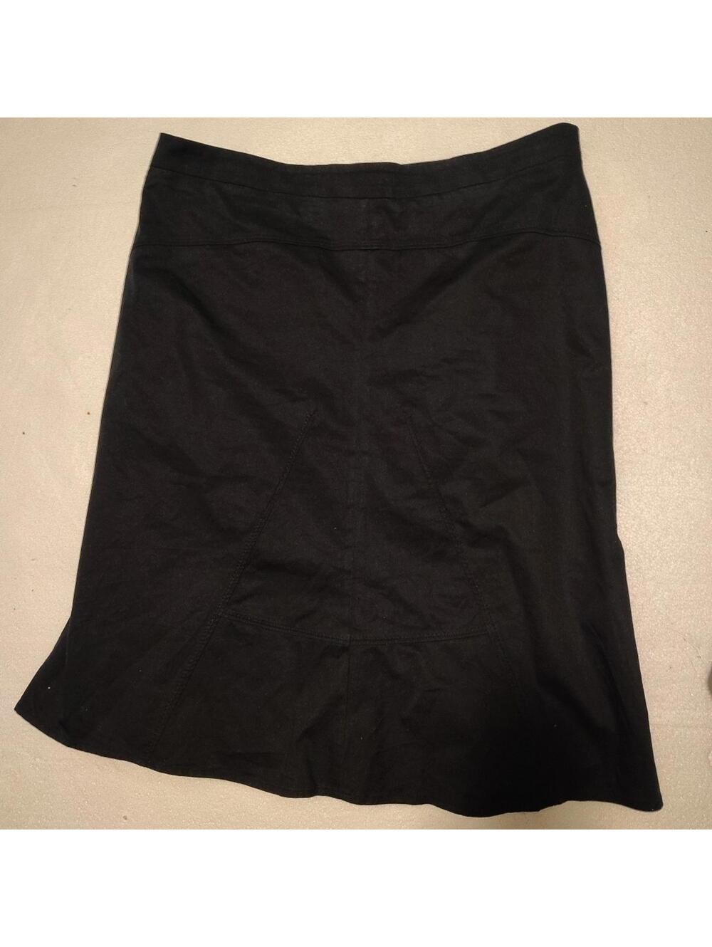 BEBE Structured Black Knee Length Skirt